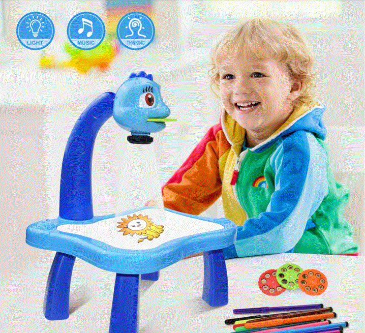 Children LED Projector Drawing Table